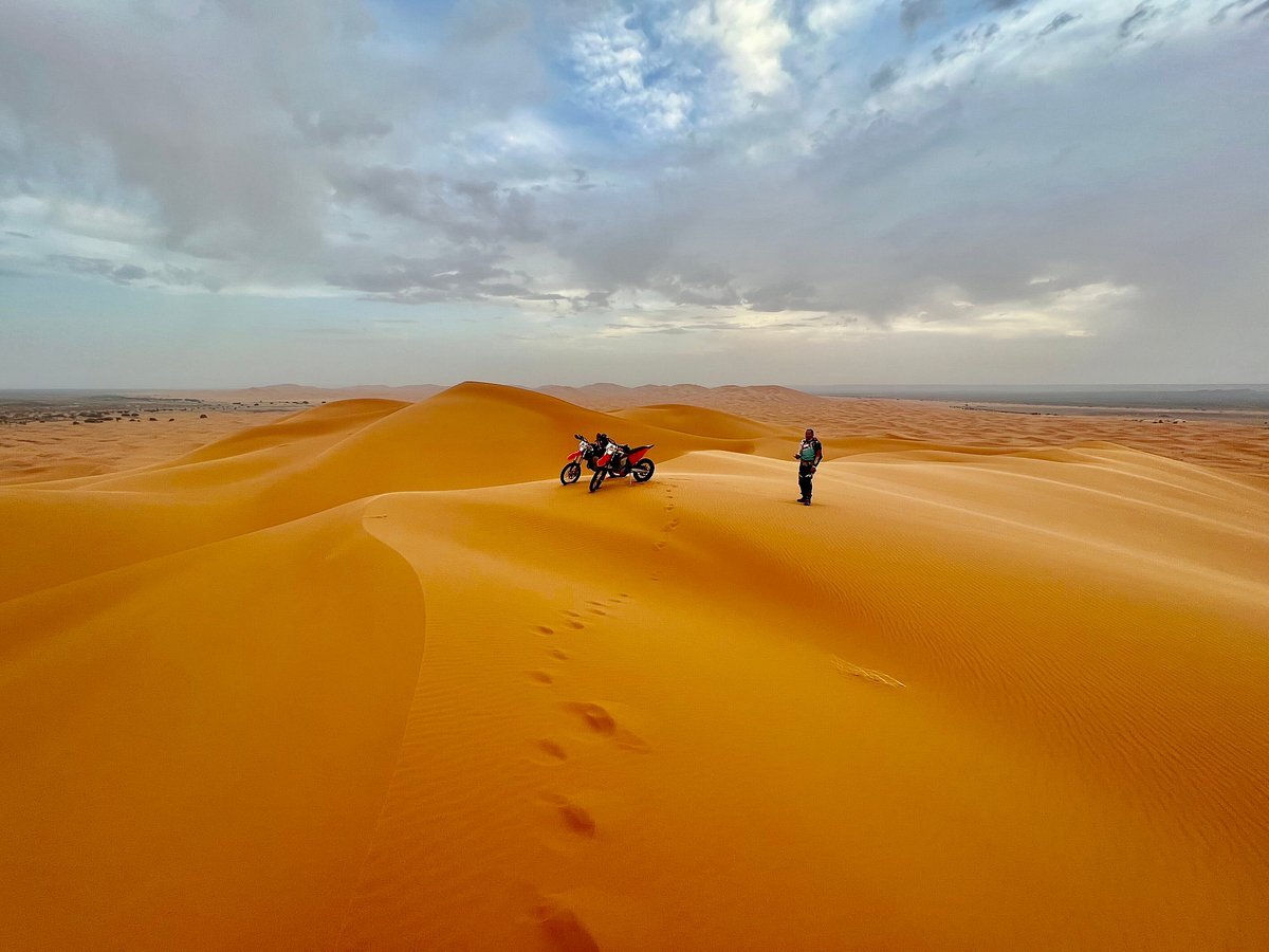 motorcycle touring in the moroccan desert